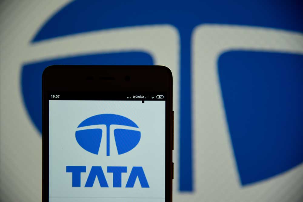 Phone company logo displayed on a smartphone screen.
